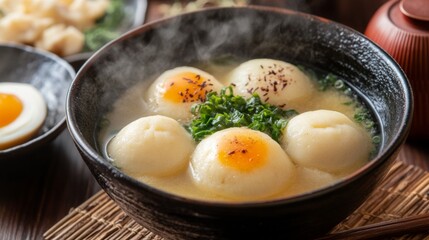 Cozy Asian Breakfast with Bright Light and Close-Up Shot