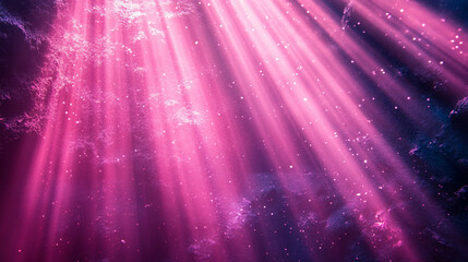 Pink beams on dark background with copy space.