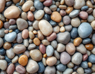 Smooth pastel soaked pebbles texture background