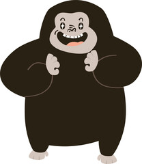 cartoon character monkey gorilla happy