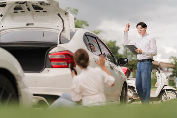 Car Accident Report: Woman calls insurance after fender bender 