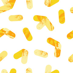 Propionibacterium. Probiotics. Lactic acid bacteria. Good bacteria and microorganisms for gut and intestinal flora health. Microbiome. Vector medical seamless pattern