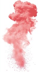 Obraz premium A swirling cloud of pink powder, creating a dynamic, artistic visual effect.
