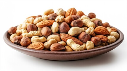 Fototapeta premium A bowl filled with a variety of nuts
