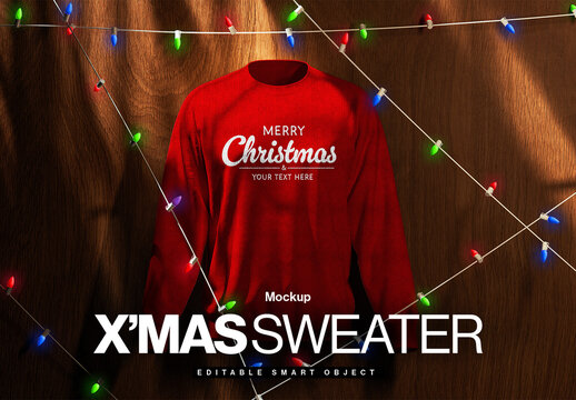 Christmas Sweater Mockup Layout