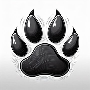 recommend clip art: pet animal paw illustration white background