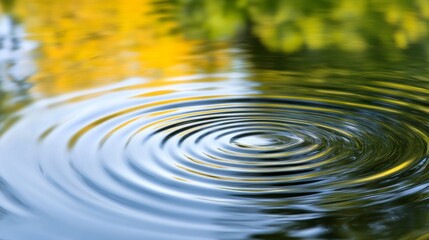 Soft Focus Ripples on Tranquil Lake Surface