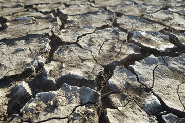 Fototapeta premium Dry cracked earth texture cracked earth