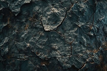 Dry  cracked soil texture background in low light setting