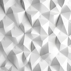 White shaded abstract geometric pattern. Origami paper style.