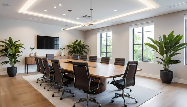 Elegant Conference Room, background for online meeting