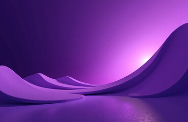 Purple wave abstract background, minimalist curved surface design