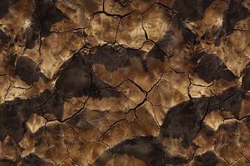 Dry cracked earth symbolizes global water shortage and drought.