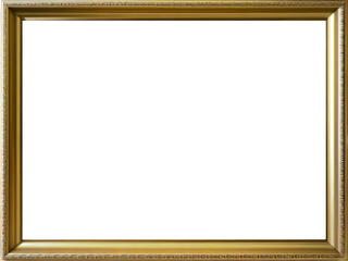 ornate picture frame with a gold design. 