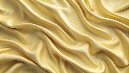 Fototapeta premium Silhouette background of pale yellow fabric with wavy surface texture and wrinkles