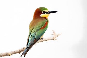 Obraz premium Bee eater bird on white background, Ai Generated