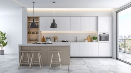 Minimalist Kitchen with Bold Accents