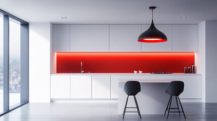 Minimalist Kitchen with Bold Accents