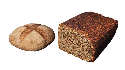 loaf of bread isolated