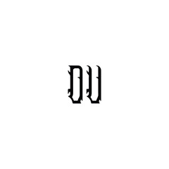 DU monogram logo design letter text name symbol monochrome logotype alphabet character simple logo