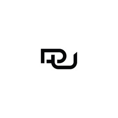 DU monogram logo design letter text name symbol monochrome logotype alphabet character simple logo