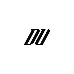 DU monogram logo design letter text name symbol monochrome logotype alphabet character simple logo