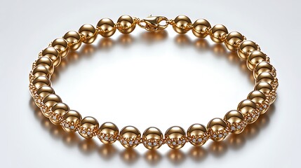 Obraz premium Gold Bracelet with Diamond Accents