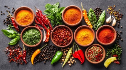 Traditional Curry Spread with Bright Garnishes