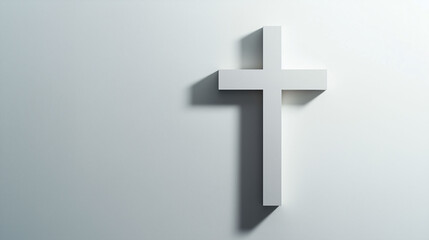 Obraz premium Light Background Cross Symbol of Christianity
