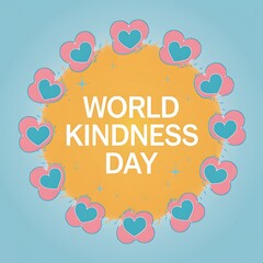 World Kindness Day Celebration with Hearts and Stars