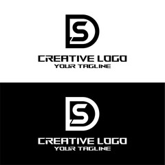 creative letter logo ds desain vektors