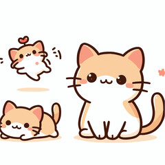 Cute Cat Vectors & Illustrations