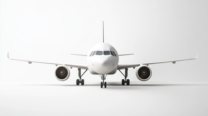 Modern aircraft model on a white isolated background, showcasing aviation design and technology.