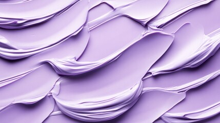 A close-up of textured lavender paint, showcasing smooth, flowing layers and artistic depth.