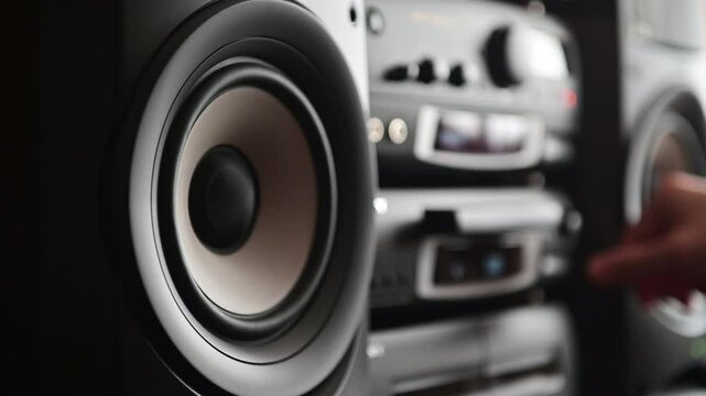 4K Speaker cone pumping after play compact disc from vintage stereo