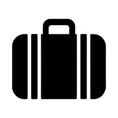 Travel Bag Icon in a Simple Vector Illustration Style.  