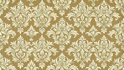 Silhouette Damask seamless pattern for filling contours