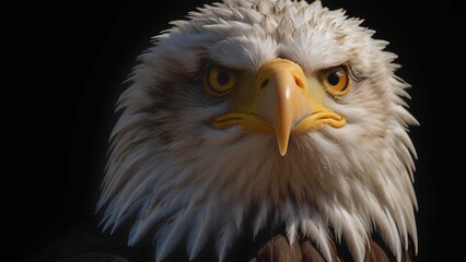 Bald Eagle Portrait, Intense Gaze