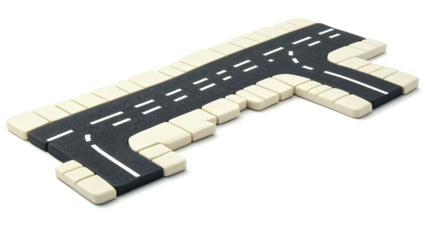 Collection of Road Tiles Designed for Creative Play and Construction Generative AI