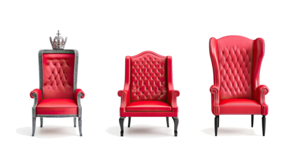 Royal Thrones Collection on Clear Background Generative AI