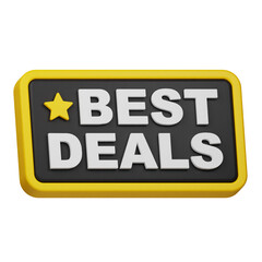 best deal 3d icon isolated on the white background