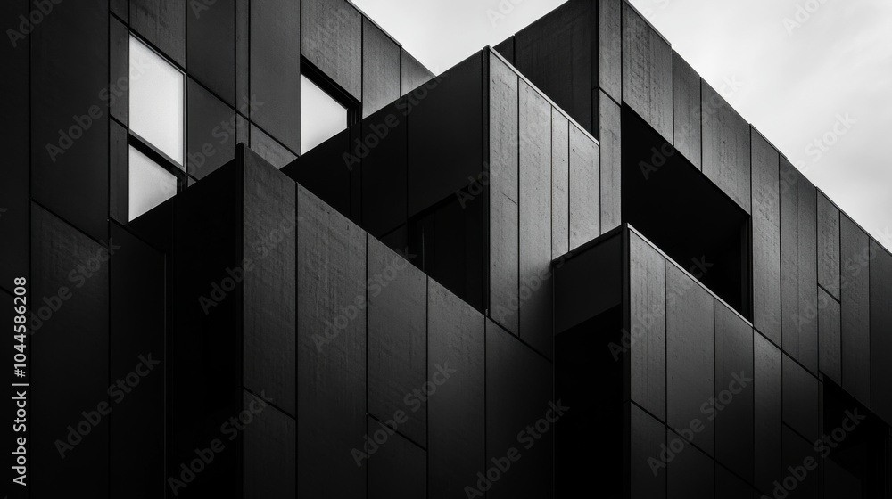 Poster modern architectural design with clean lines and textures
