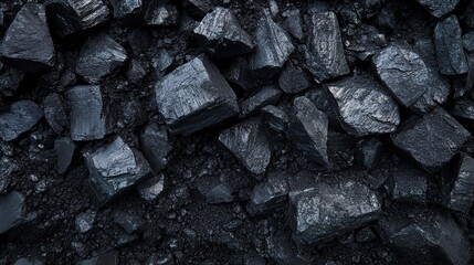 Black Coal Texture: A Close-Up Look at the Raw Material