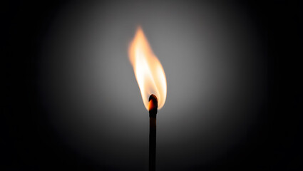 Lit match in the dark