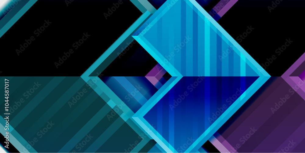 Aufkleber Arrow symbols created with 3d effects and line texture geometric abstract background