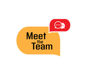 Meet the team on white background	