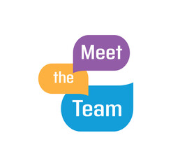 Meet the team on white background	