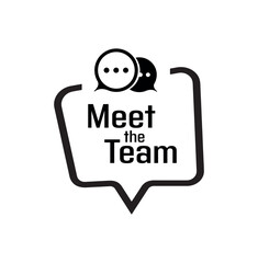 Meet the team on white background	