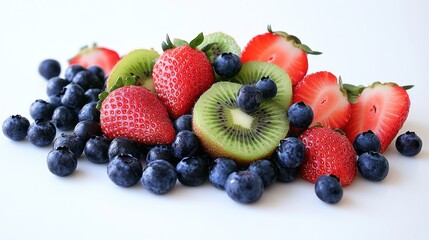Obraz premium Fresh and Colorful Fruit Salad