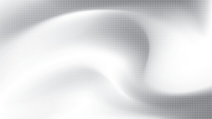 Abstract white and gray color background with halftone effect, dot pattern. Vector illustration.